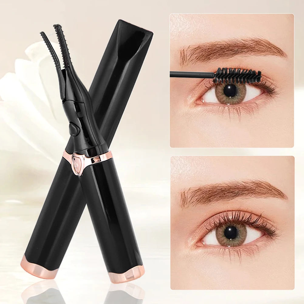 Heated Eyelash Curler USB Rechargeable Quick Heating Natural Curl Eyelash Curler Long Lasting for Quick Natural Curling