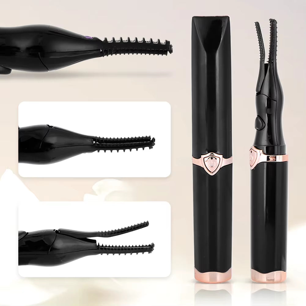 Heated Eyelash Curler USB Rechargeable Electric Eyelash Curler Long Lasting Quick Heating Natural Curl Eyelash Curler