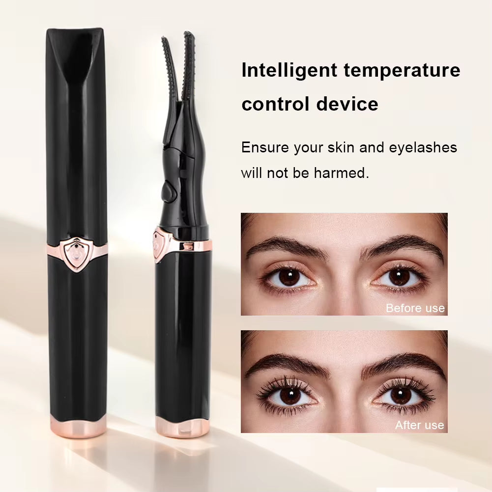 Heated Eyelash Curler USB Rechargeable Electric Eyelash Curler Long Lasting Quick Heating Natural Curl Eyelash Curler