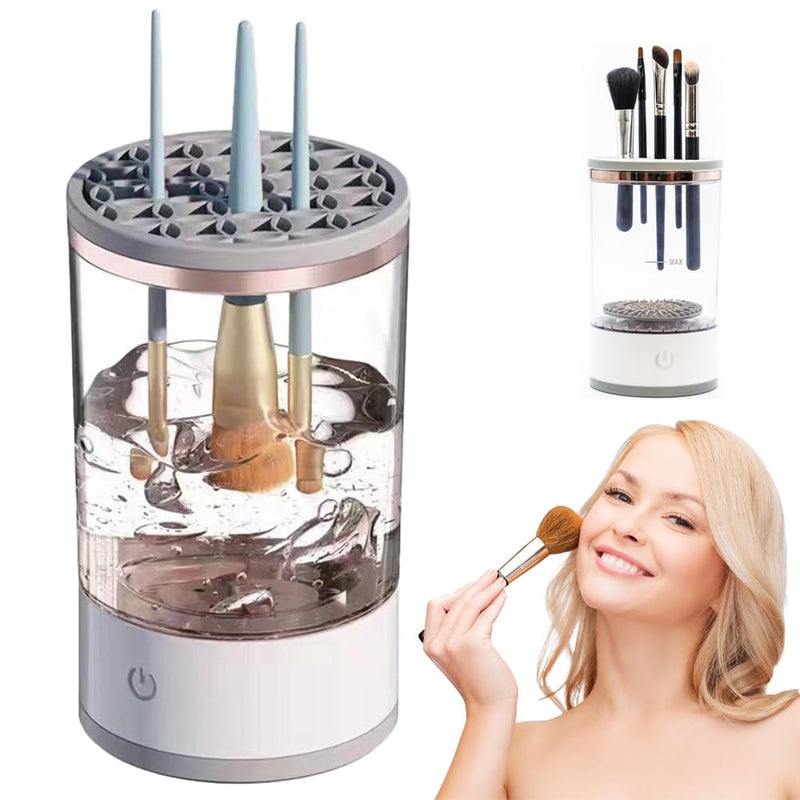 Electric Makeup Brush Cleaner Machine with Brush Clean Mat, 2024 Automatic Cosmetic Brush Cleaner Makeup Brush Tools for All Size Beauty Makeup Brushes Set, Gift for Women Wife Friend