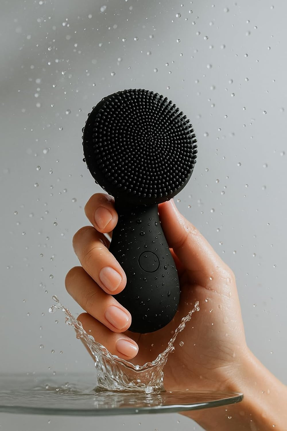 Tara Sonic Facial Cleansing Brush | Silicone Face Scrubber | Soft and Smooth Bristles Removes Dead Skin Cells and Makeup | for All Skin Types - Black
